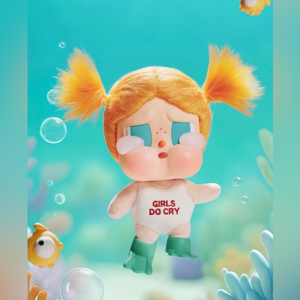 Popmart Crybaby Vacation Mode On GLUG-GLUG Vinyl Plush Pendant US Ready To Ship